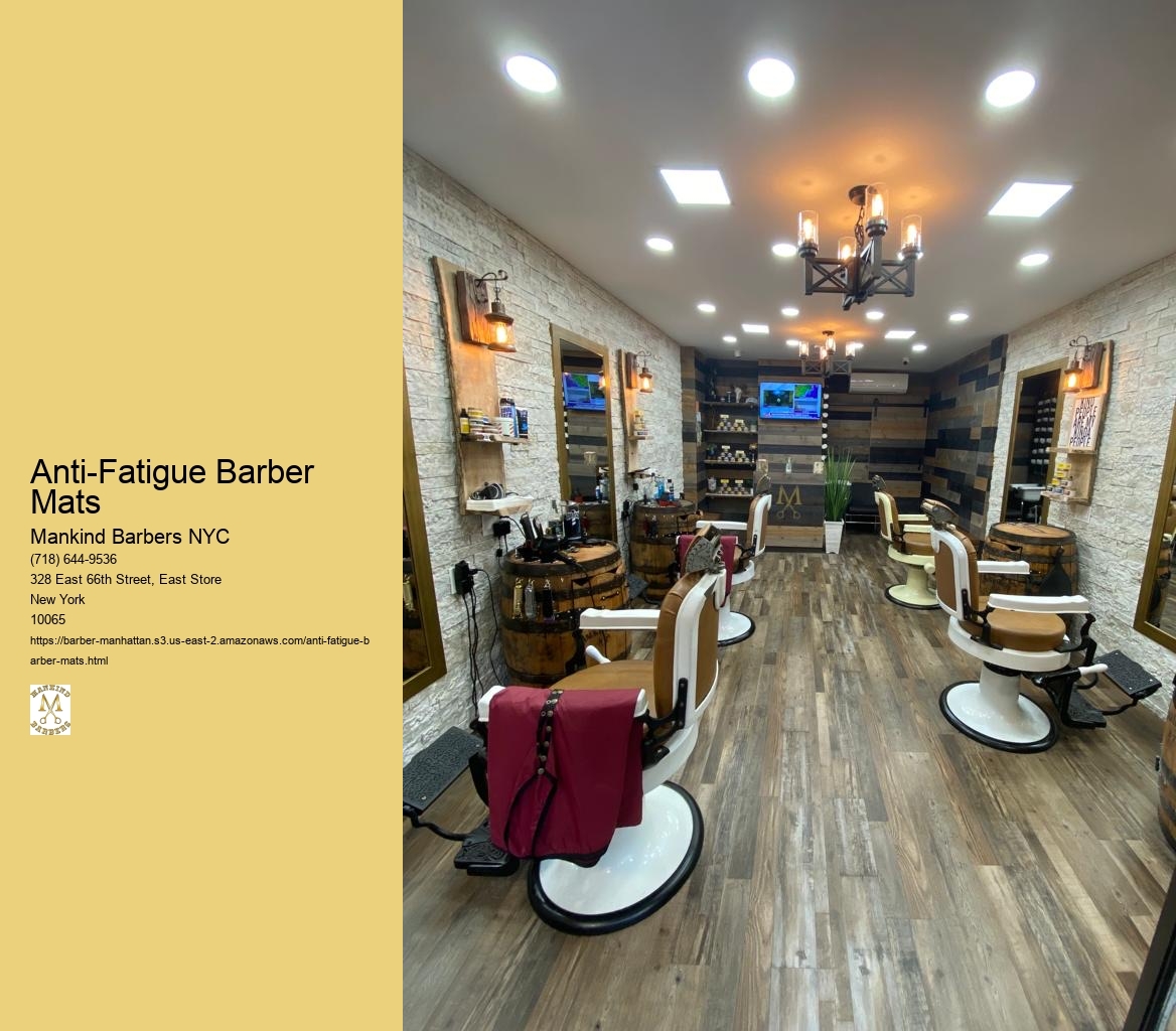 What are the long-term benefits of investing in high-quality anti-fatigue barber mats for a barber shop?