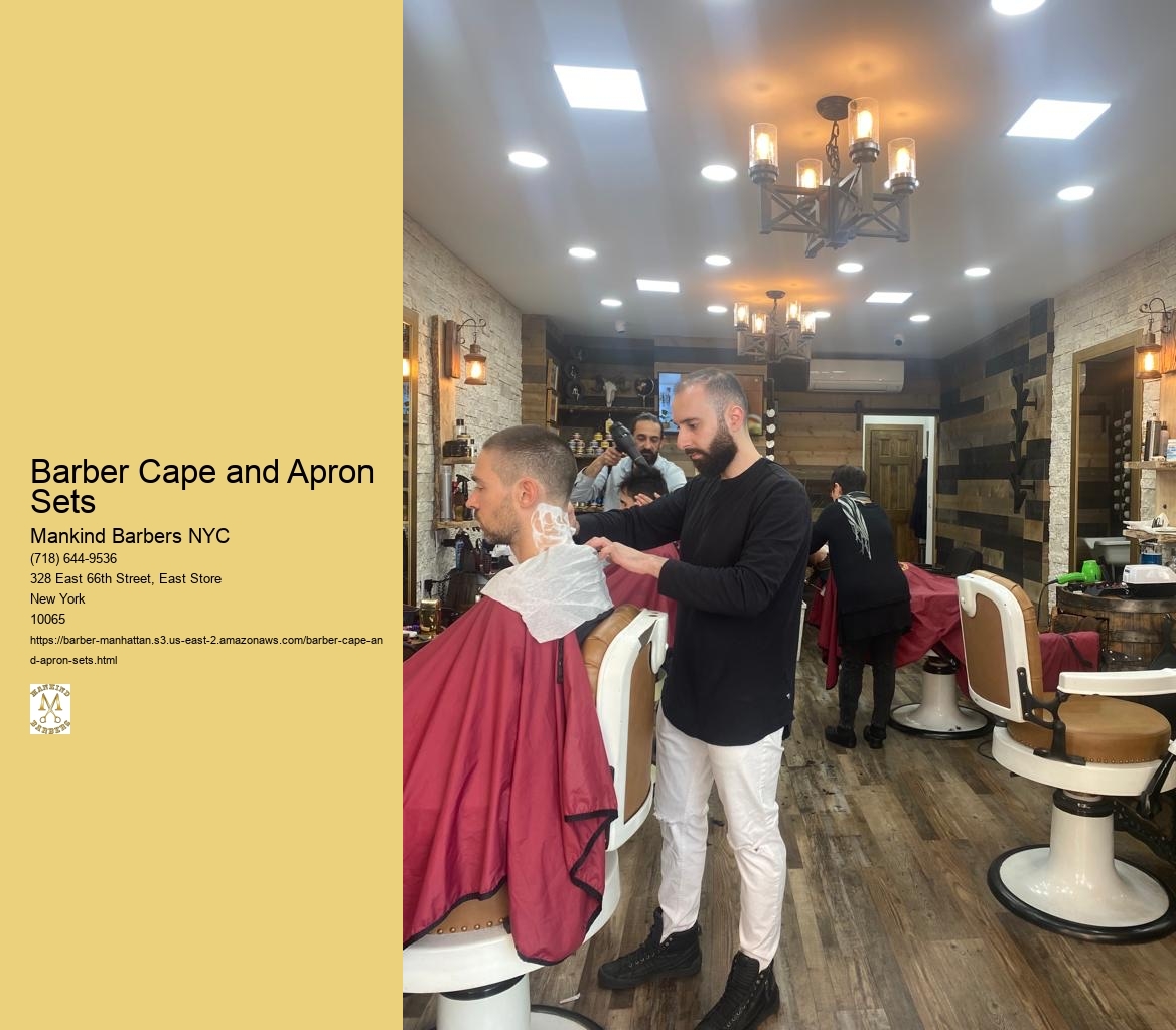 What are the recommended cleaning and maintenance methods for barber capes and aprons to prolong their lifespan?