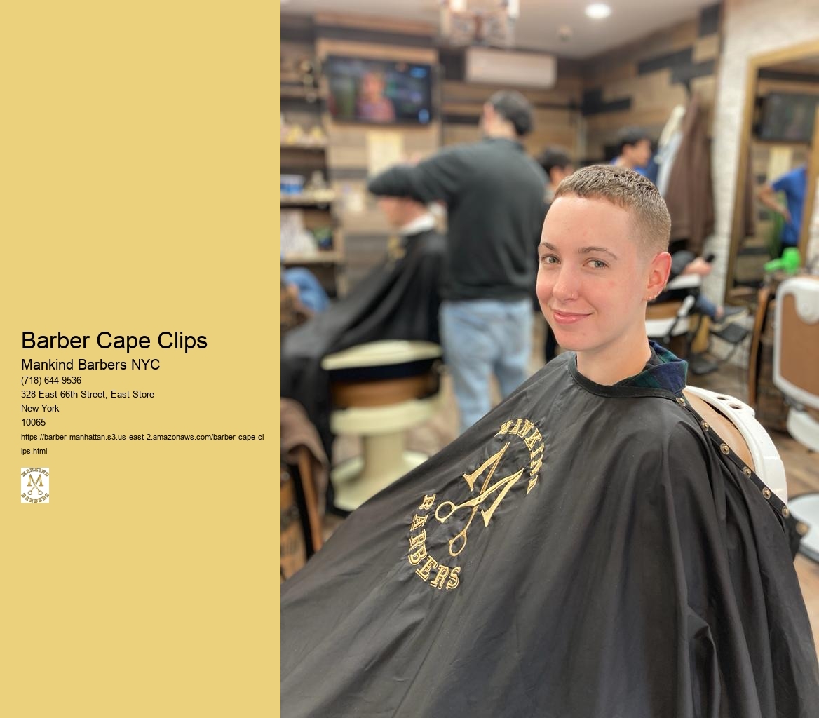 Are there any safety considerations or best practices when using barber cape clips to avoid accidents or discomfort for the client?