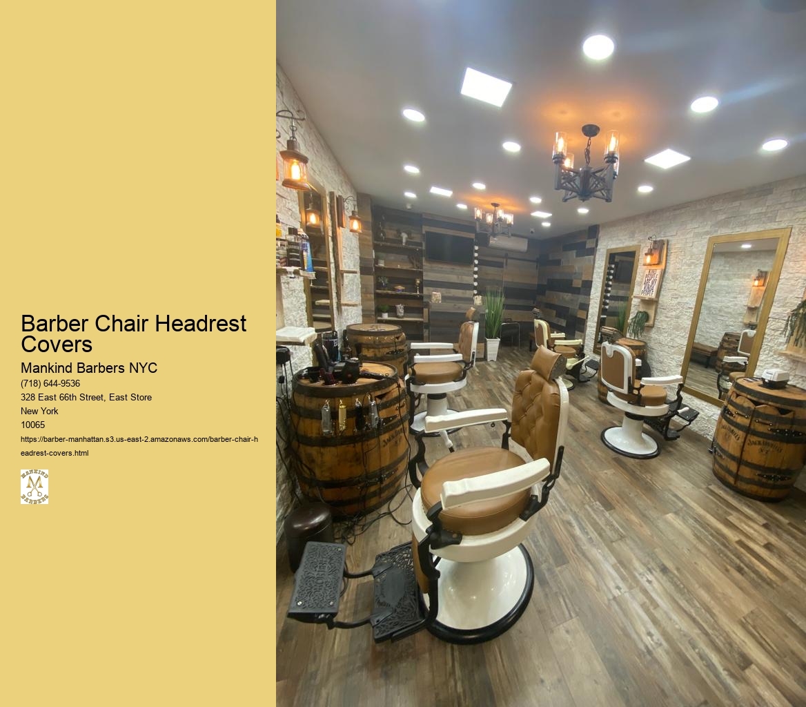 Are there any special features or designs available for barber chair headrest covers, such as waterproof or anti-slip properties?