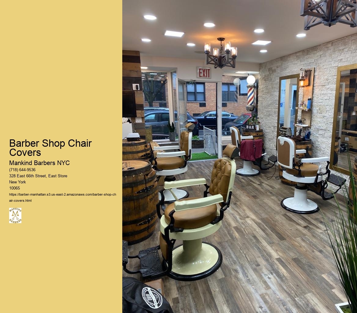 Are there specific features or designs of barber shop chair covers that cater to different types of barber chairs or styling stations?