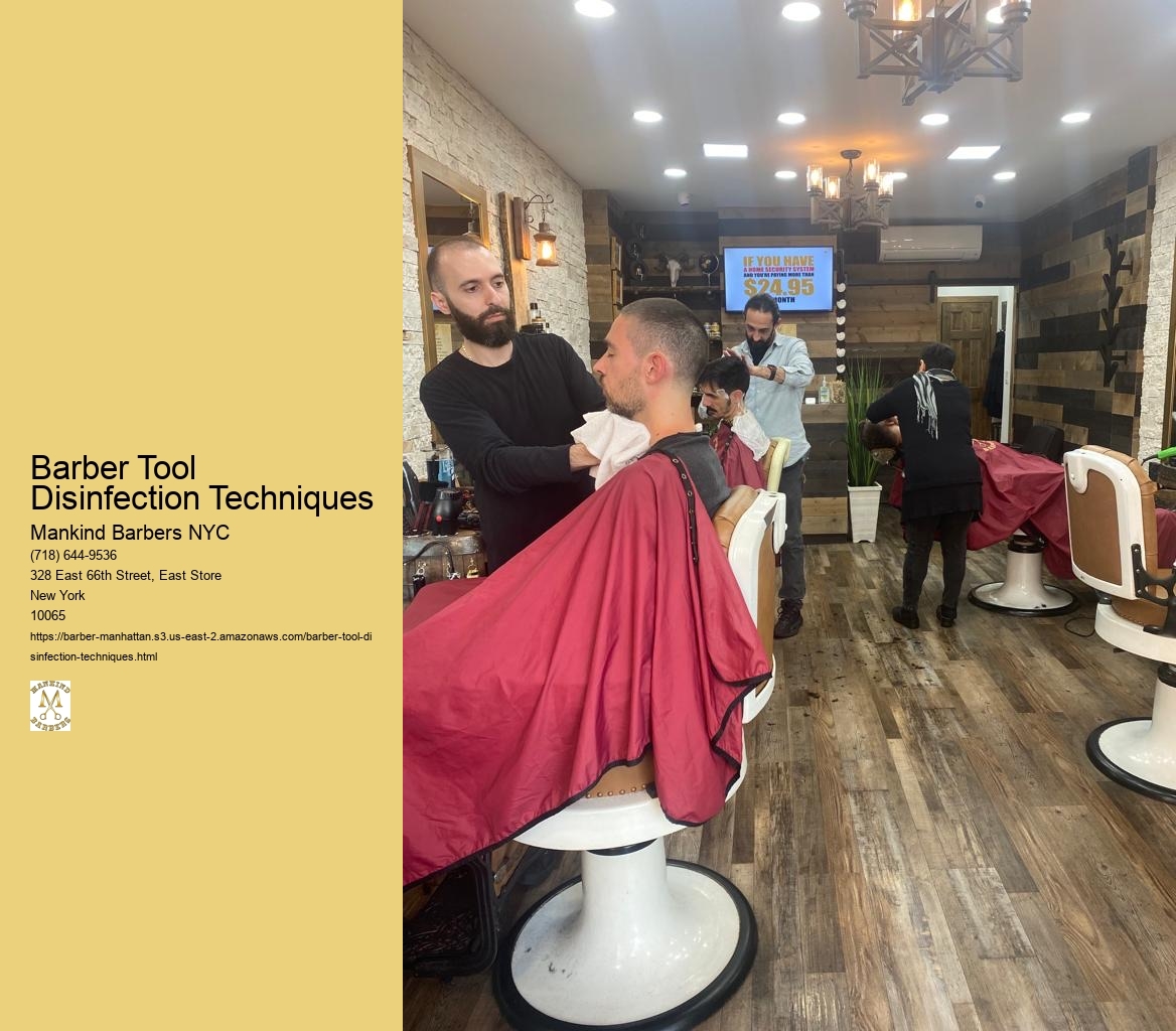 What are the potential risks or side effects of improper disinfection of barber tools for both the barbers and their clients?