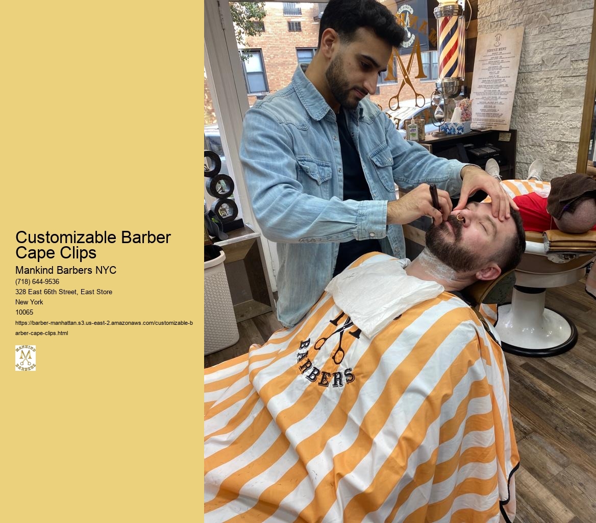 Are there different sizes or lengths available for the customizable barber cape clips?